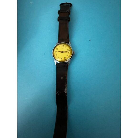 1950's vintage Alpar calendar Swiss made wristwatch pointer date Louvic watch - Picture 3 of 9